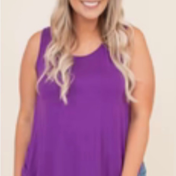 New CHRIS & CAROL Purple Weekend Tank~ 3XL - Picture 2 of 2